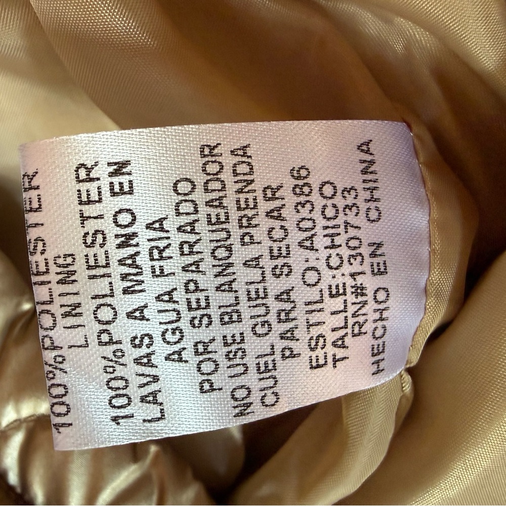 NWT Umgee Puffer Jacket Metallic matte gold pockets lined holiday zipper S M - Picture 16 of 17
